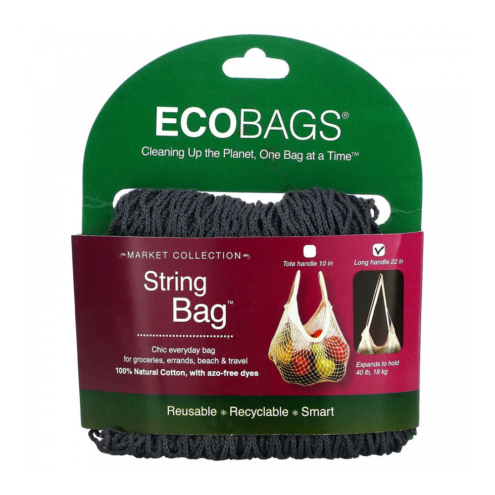 Eco Bags Market Collection String Long Handle Bag, Cranberry, 1 Ea